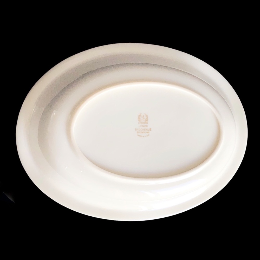 Lenox Brookdale Bone China Oval Serving Vegetable Bowl 9-3/4" MINT - Picture 5 of 7